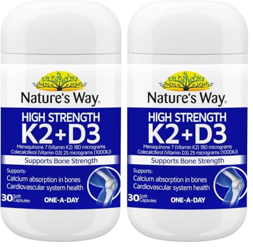 Nature's Way Vitamin K2 + D3 30 Capsules (Pack of 2)