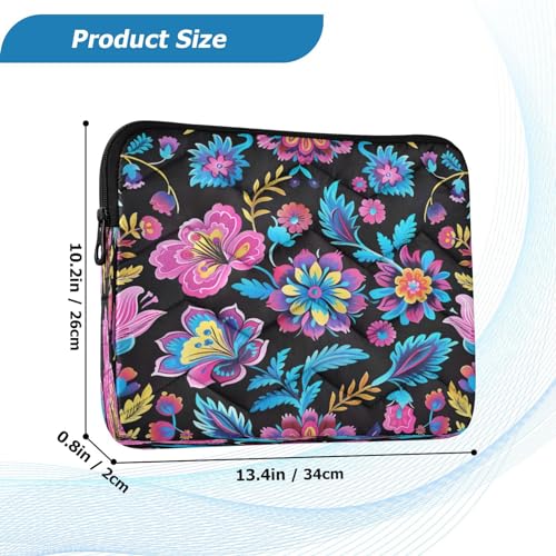 Funda para portátil 13-14 pulgadas con diseño floral impermeable miniatura 3