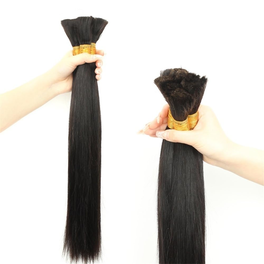 Splatanie włosów Włosy w hurtowych ilościach do zaplatania prostych brazylijskich włosów Remy Boho warkocze włosy w hurtowych ilościach bez osnowy Kobieta(28 Inch)