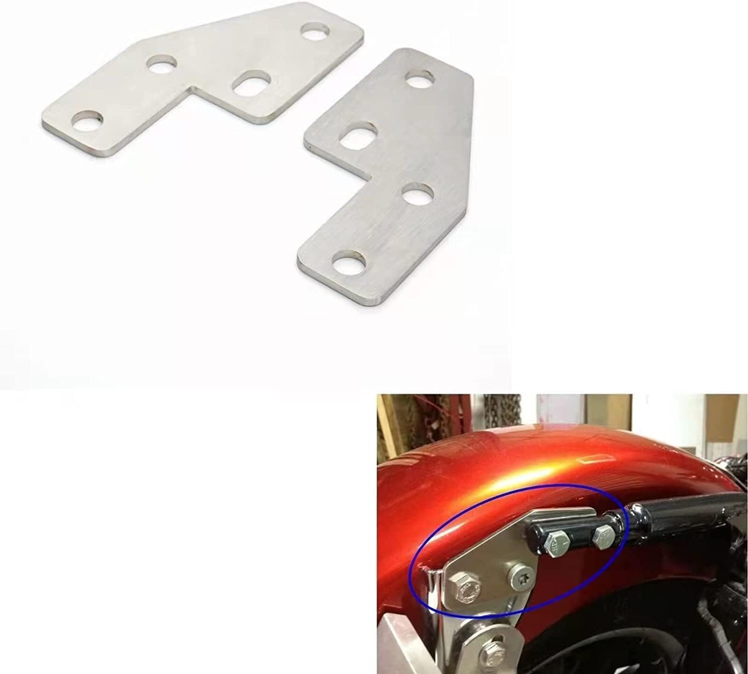 Rear Fender Grab Bar Eliminator Bracket Set Replace for Harley Touring Electra glide, Road glide, Road king 1997-2008 Models, 304 Stainless Steel (Rear Fender Grab Bar Eliminator Bracket Set)