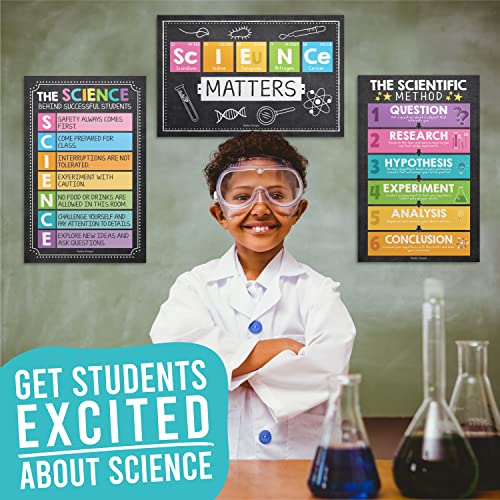4 Chalkboard Science Posters For School Science Bulletin Board Sets For Classroom Science Posters D飯R For Classroom School, Poster Periodic Table Poster Large, 11X17 Inches' #TOP7