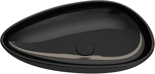 Miniatura 3 de BOCCHI Etna Vessel Arcilla refractaria 23.25 pulgadas con tapa de drenaje a juego en negro