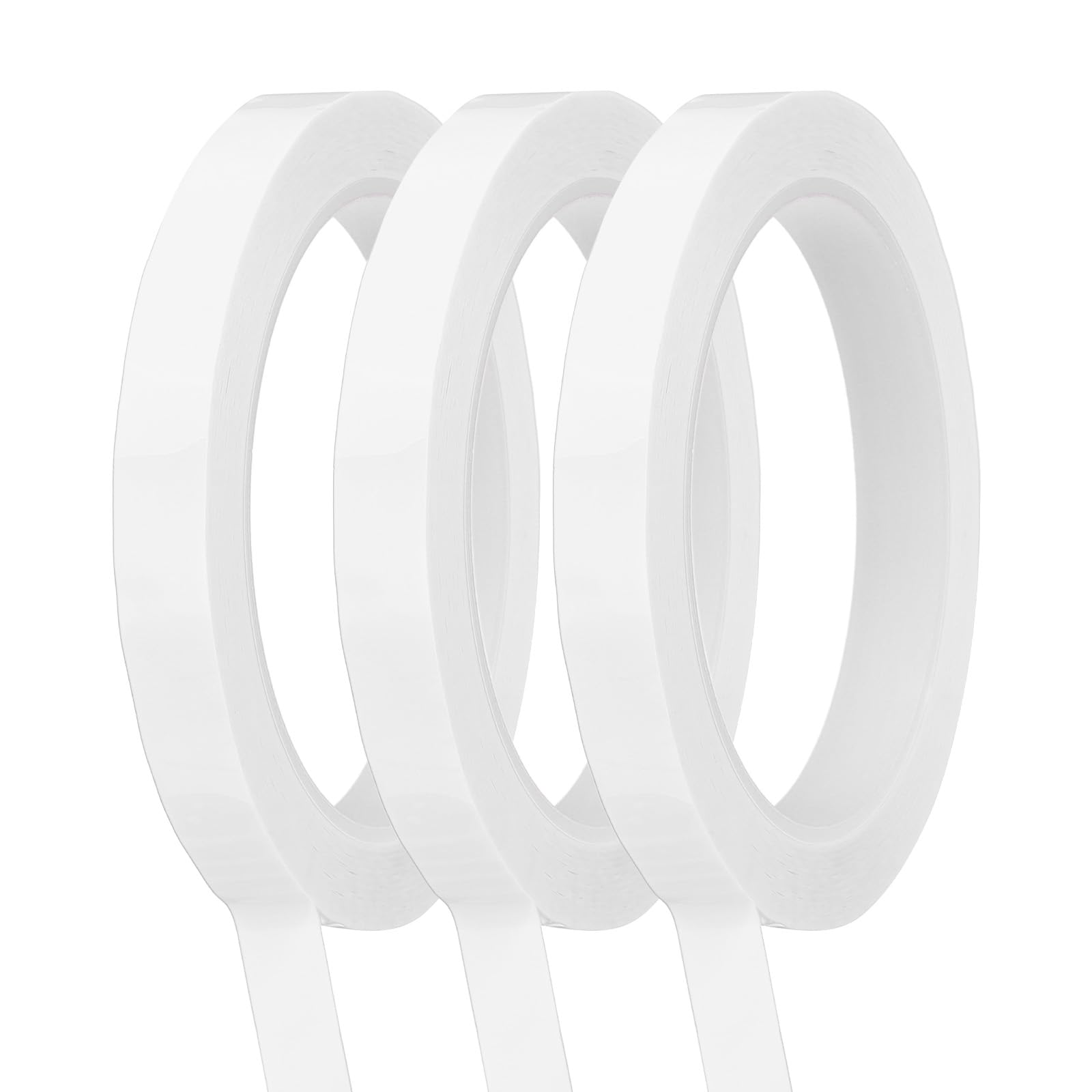 sourcing map Whiteboard Tape 12mm Self Adhesive Graphic Chart Line Tape 66 Meters Grid Marking Stickers for Pinstripe Dry Erase Board Scrapbooking DIY Art Crafts, White, Pack of 3