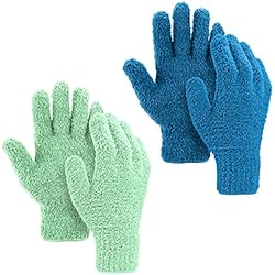 Persianas Delicias ASTER 2 Pares de Guantes de Microfibra de Polvo Manopla de Limpieza Lavable para Limpieza de Cocina Automóvil Camión Espejo Lámpara persianas, Muebles y Espacios de Esquina difíciles de alcanzar