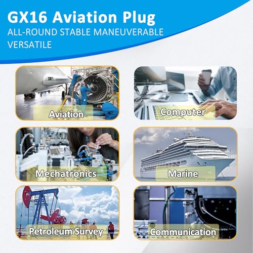 Conector Aviation GX16-5 8 pares macho y hembra metal plástico miniatura 6
