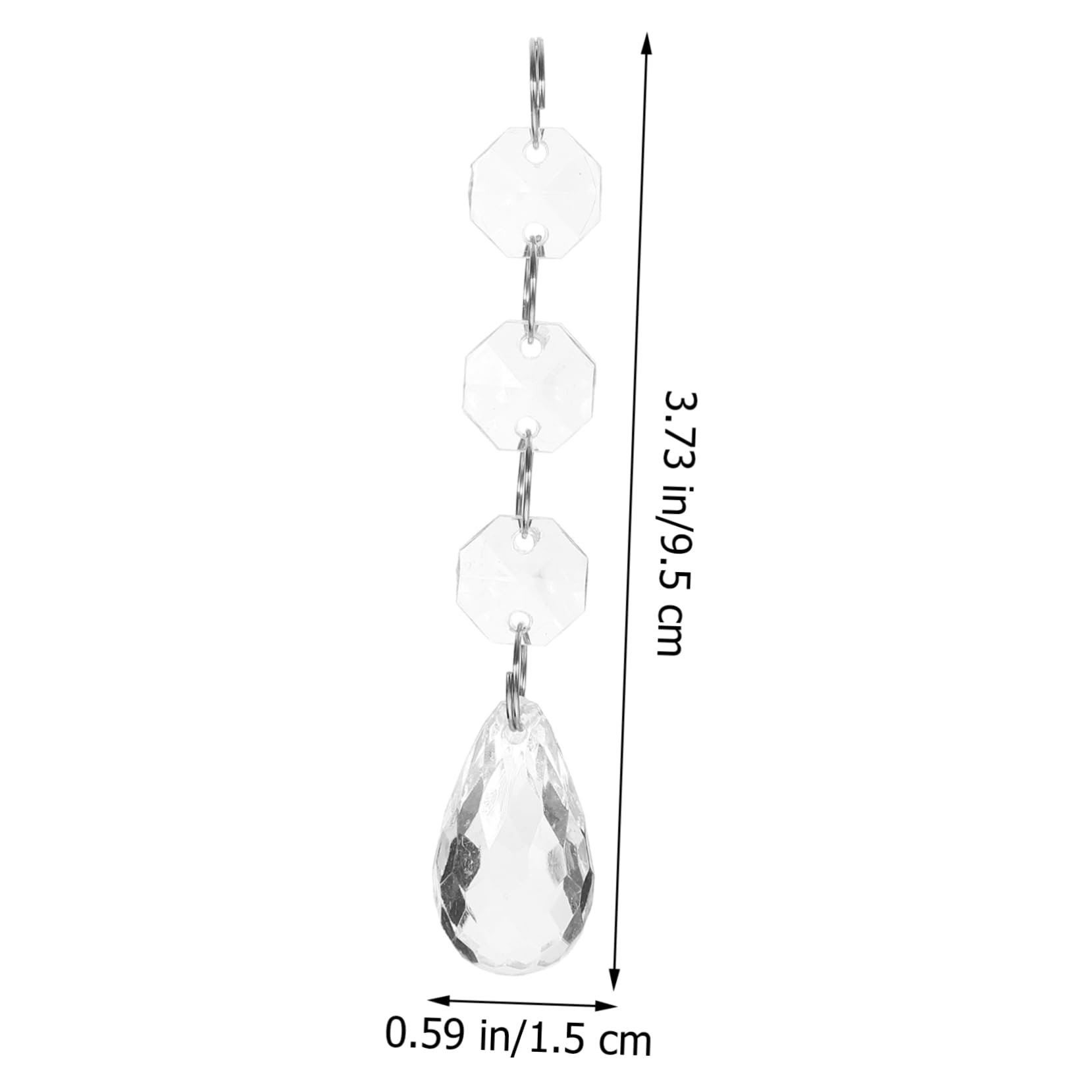 Zerodeko 4 Sätze Achteckiger Perlenanhänger Hochzeitsdeko Weihnachtsdeko Chandelier Anhänger Bastelzeug Dekorationen Kristallverzierung Für Lampe Anhänger Hängende Plastik 30 Stück * 4
