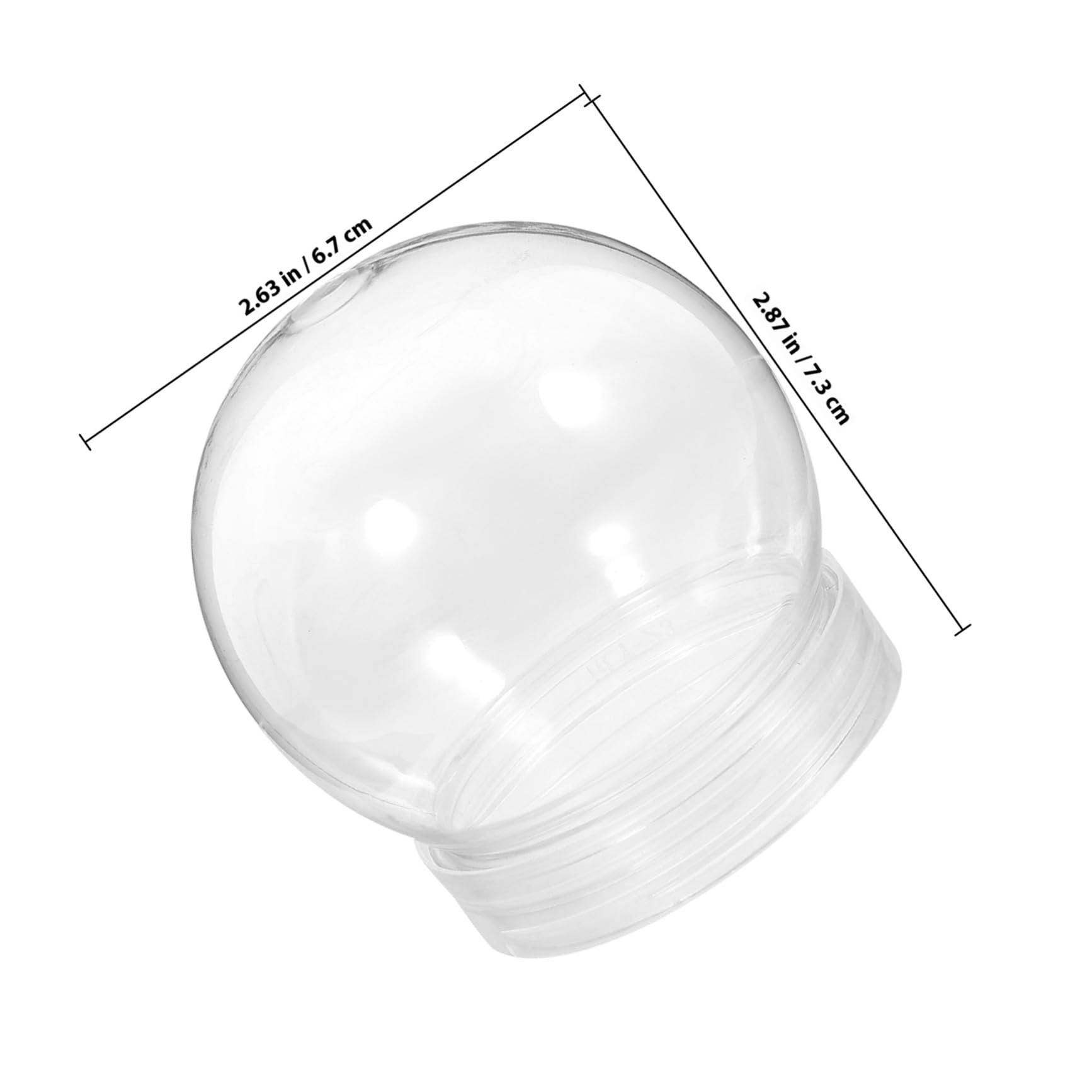 Boules à Neige 24 Pièces en Plastique Transparentes 150ml Accessoires Stables et Robustes pour Décoration de pour Créations Artisanales