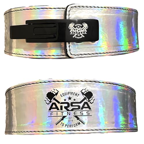 Arsa Fitness Cinturón de palanca ajustable para levantamiento de pesas para hombres y mujeres, piel de vaca real para levantamiento de pesas, soporte de espalda, entrenamiento, peso muerto,