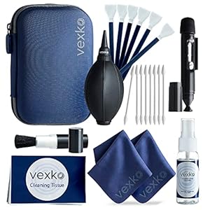 Camera Cleaning Kit for DSLR Cameras – Ideal Cleaner for Professional Camera, Sensor, Lens and LCD Screen. Compatible with Canon, Nikon, Sony, Pentax, Panasonic