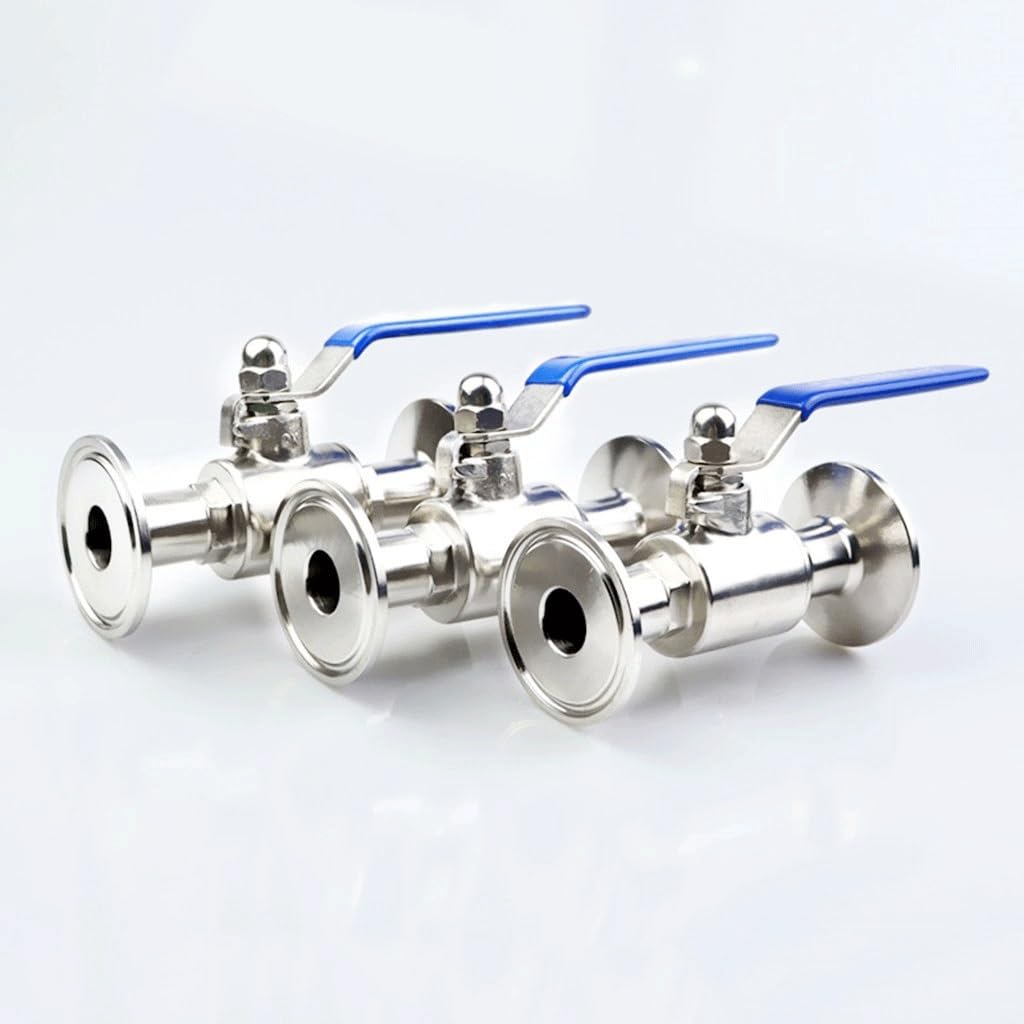 Valvola A Sfera Sanitaria In Acciaio Inox Da 1pcs 304, TRI CLAMP Ferrule Od. For Diario Homebrew. (Size : 32mm x Ferrule 50.5)