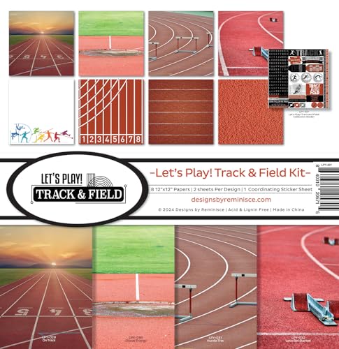 Kit de collection de scrapbooking d'athlétisme Reminisce Let's Play pour album photo