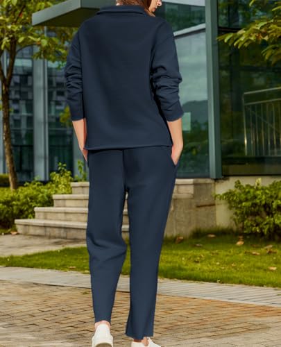 Women's Carmel Tracksuit 2 Piece Set - Patrick Pullover Sweatshirt & Catherine Sweatpants - Casual Lounge Set2