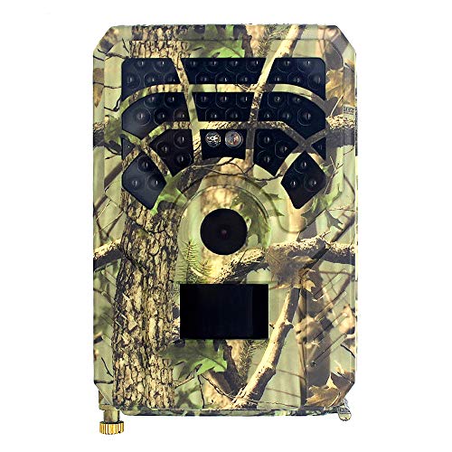 Roeam Cámara Caza,Cámara de Caza,Camara Fototrampeo,5MP 480P Trail and Game Camera Motion Activated Hunting Camera Outdoor Wildlife Scouting Camera 46 Leds Night Vision IP56 Waterproof
