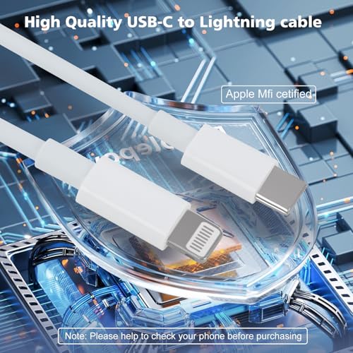 USB-C to Lightning Cable 10ft,Long iPhone Charger Cable Fast Charging Power Cord [Apple MFi Certified] for iPhone14 13 12 11 iPad Pro Max/Min, Type C to Lightning Charge Lead