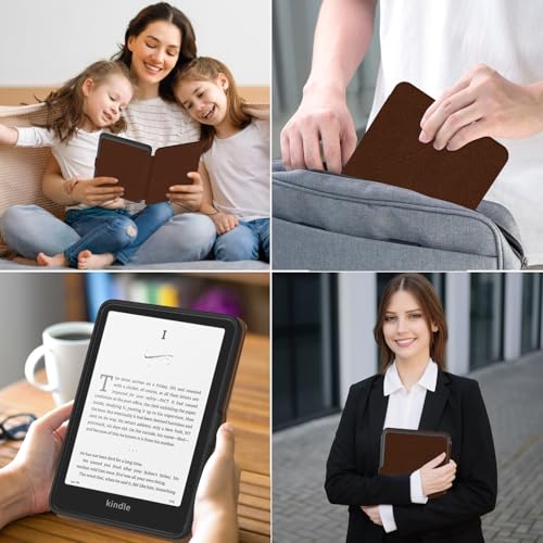 Image of Sanyetral Premium PU Leather Protective Case with Auto Wake /Sleep Function -Brown