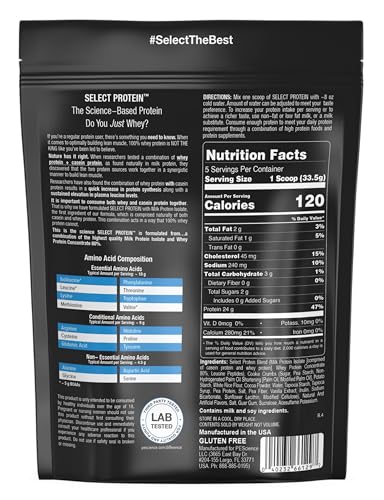 Image of PEScience Select Protein Powder, Whey and Casein Blend, Lean Protein Powder for Women and Men, Low Calorie, Low Carb, Keto Friendly, Gluten Free, Cookies and Cream - 5 Servings