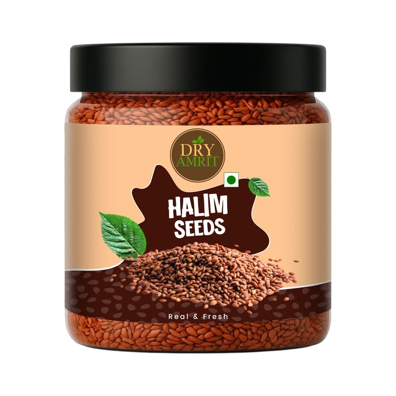 DRY AMRIT Premium Halim Seeds 500G | Non GMO Aliv Seeds for eating | High in Fibre and Omega -3 | Garden Cress, Immunity Booster Superfood