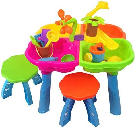 Inside Out Toys Sand and water play table 4 in 1 with loads of great accessories and 2 Stools