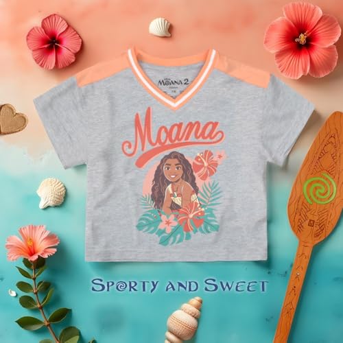 Image of Disney Princess, Lilo and Stitch, Minnie Mouse, Moana and Frozen Girls 2-Piece Sets - Short Sleeve T-Shirt and Skort for Kids