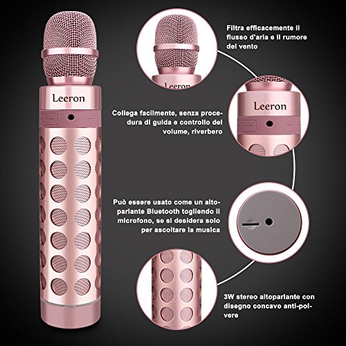 Microfono Karaoke Bluetooth Wireless Professionale...