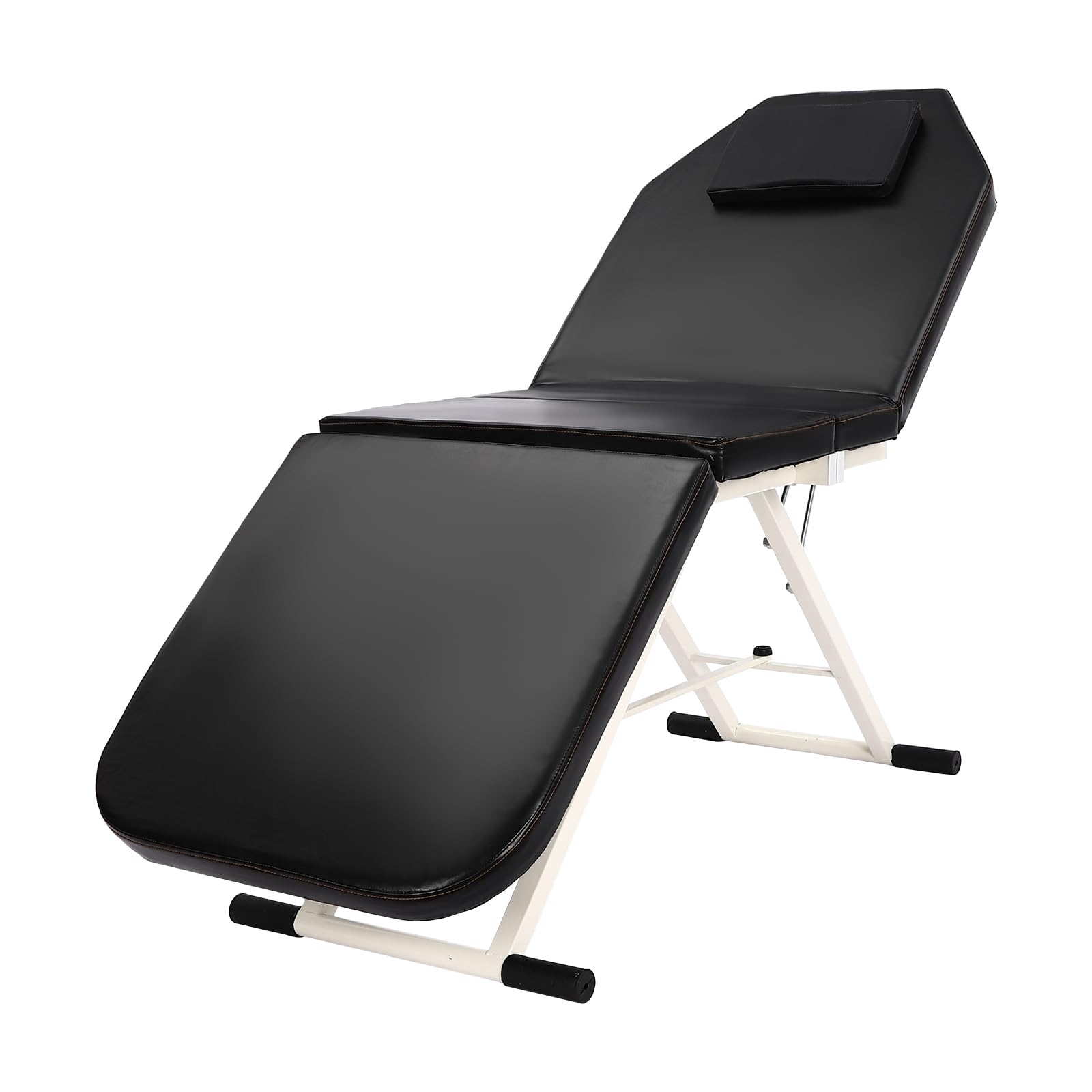 Lit cosmétique - Table de massage portable - Lit de salon de spa pliable avec 3 zones - Lit de massage mobile - Chaise de massage - Chaise de massage en PVC - Pour masseurs professionnels
