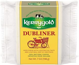 Kerrygold Dubliner Cheddar Cheese 7 oz Grass-Fed Parchment Wrapped Rich Nutty Flavor
