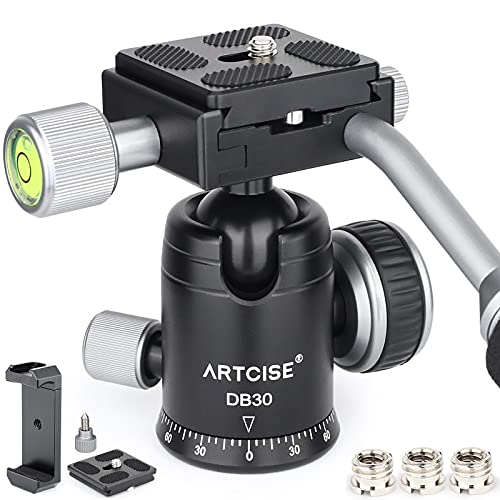 Amazon | ボール雲台 クイックシュー付き 軽量 アルミ合金製 360度回転