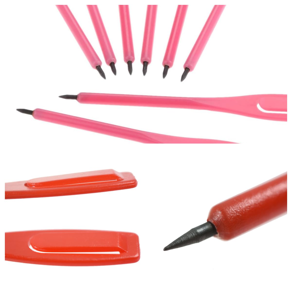 MUXSAM - Confezione da 50 penne a forma di punteggio per matita, in polipropilene, 11,5 cm, colore: Rosa