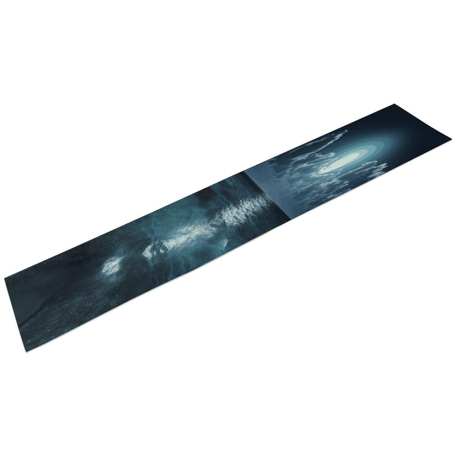 Sea and Moon Table Runner Linen Long Table Runner Farmhouse Rustic Table Runners Table Decoration for Party Home Kitchen Dining Holiday Decor 13 X 72 Inch