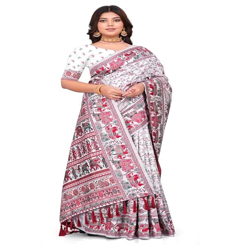 Zari Embroidery Saree With Unstitched Fancy Work Blouse Piece Saree For Women3