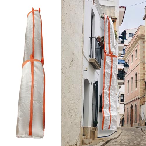 Schuttrutsche, 300cm Bauschuttrutsche, Müllsack mit Vier Spanngurten zum Transport von Zementresten, Müll