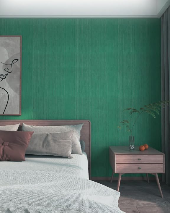 Papier peint autocollant toile de gazon verte aspect tissu