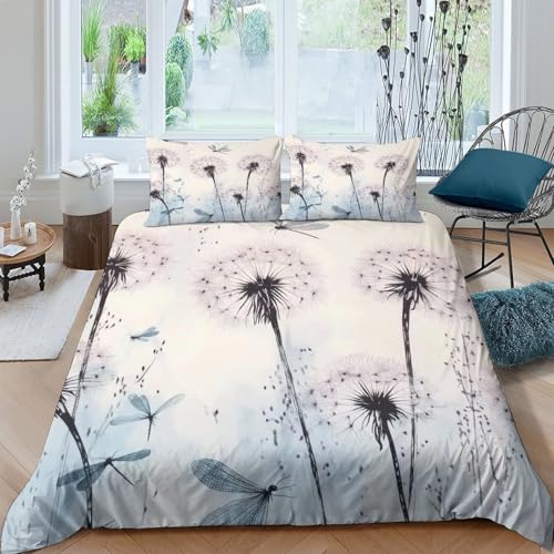 Parure de lit pissenlit 3D microfibre douce housse de couette