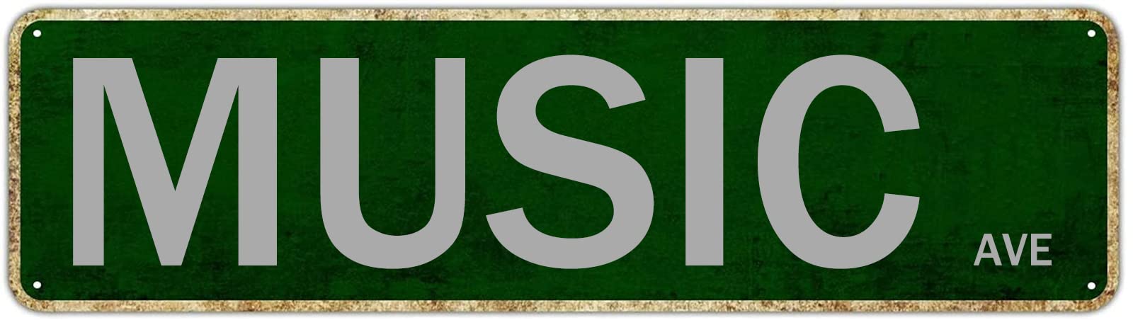 Music Ave Retro Tin Signs Aluminum Metal Sign Quotes Home Kitchen Pub Club Wall Yard Pub Club Porch Decor 4x16 Inch
