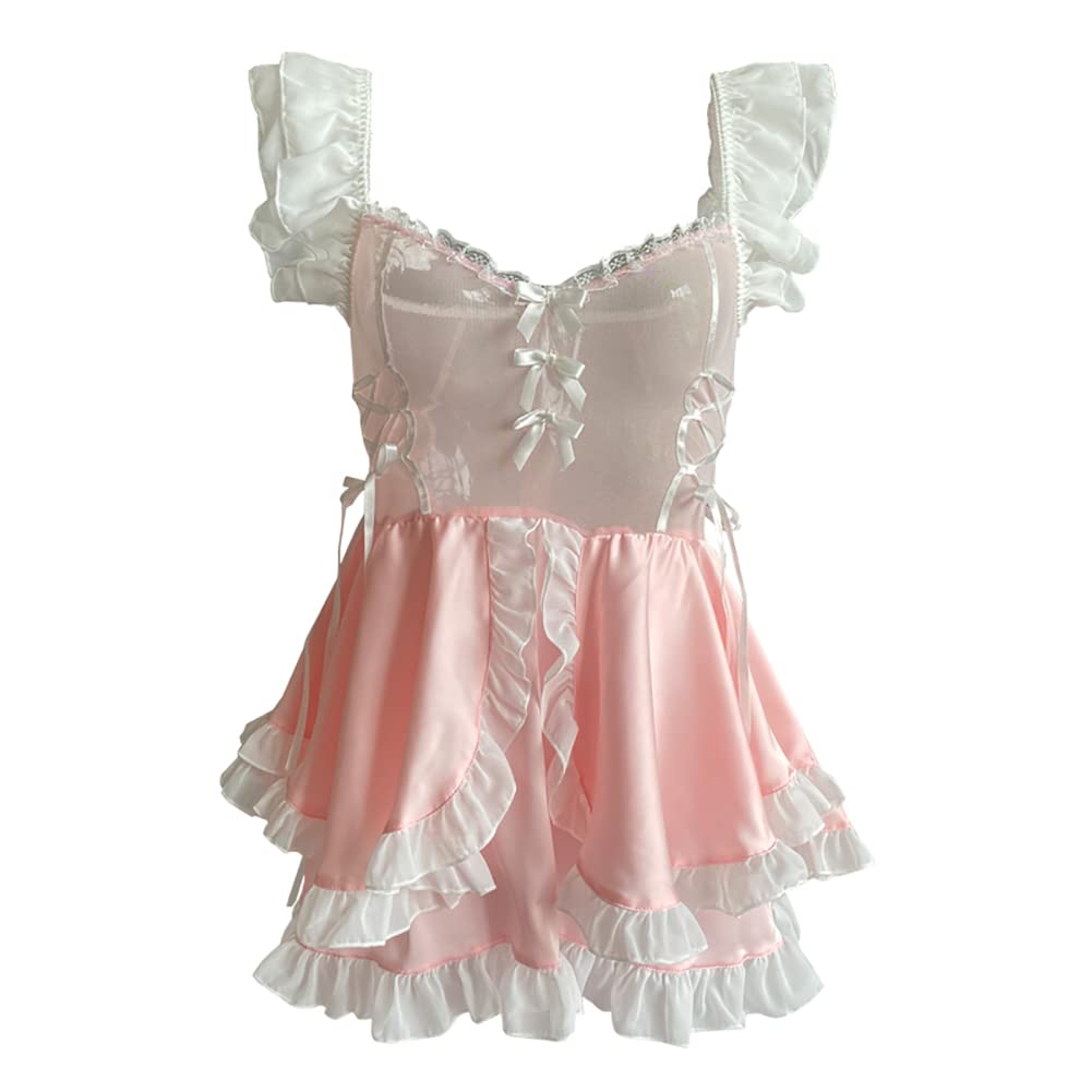 Damski seksowny kostium bielizna anime cosplay francuski fartuch pokojówka strój sukienka Halloween Babydoll kostium