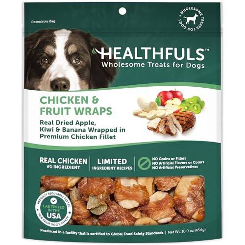 Healthfuls Chicken Wrapped Fruit Dog Treats, 16oz