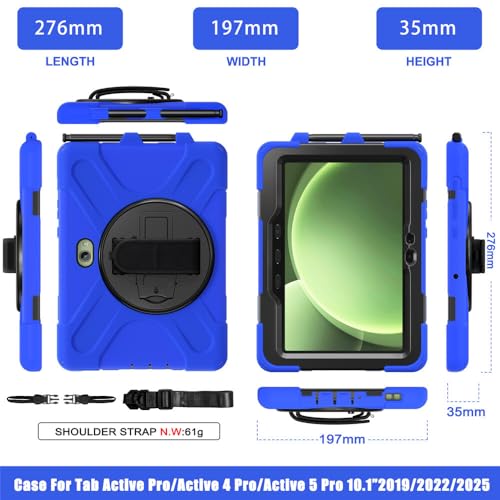 Coque Galaxy Tab Active Pro Vert Émeraude Antichoc avec Sangle 360 - 2