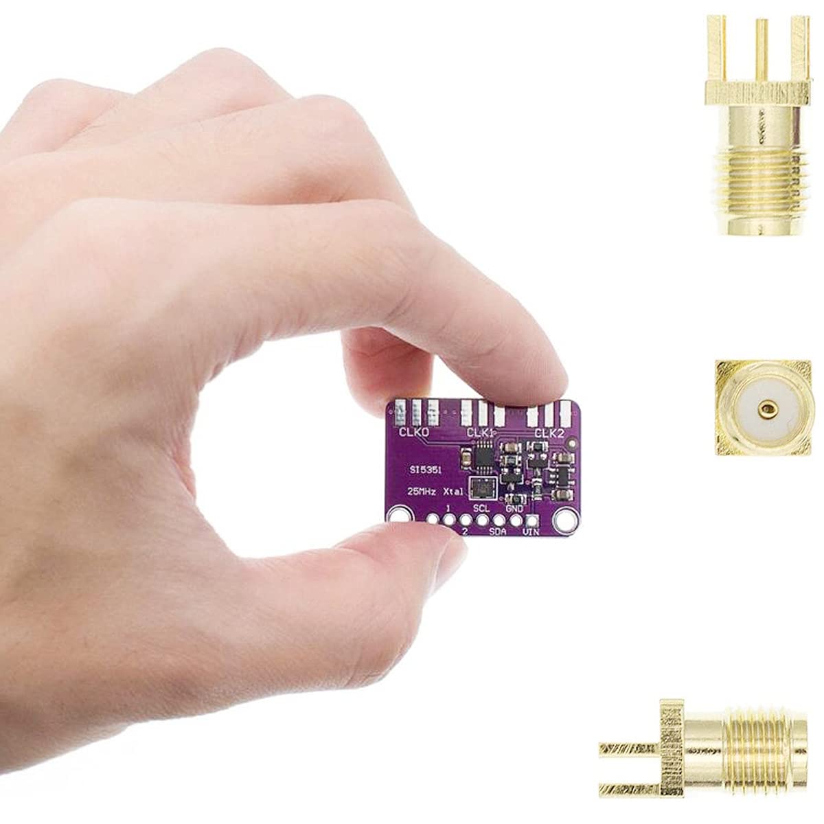 3-5VDC CJMCU-5351 Si5351A clock generator signal generator module I2C 25MHZ controller clock 8KHz to 160MHz with Male and female DuPont cables for per Arduino IDE