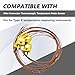 5Pcs 1M Mini-Connector Thermocouple Temperature Probe Sensor, Thermocouple Wire Temperature Sensing Line Measure Range -50 to 482 Celsius (-58°F~899°F),Fit for Type-K temperature measuring instruments