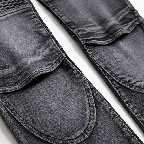 Men's Ripped Jeans Slim Fit Skinny Stacked Jeans Stretch Fashion Cargo Denim Pants All for Men4