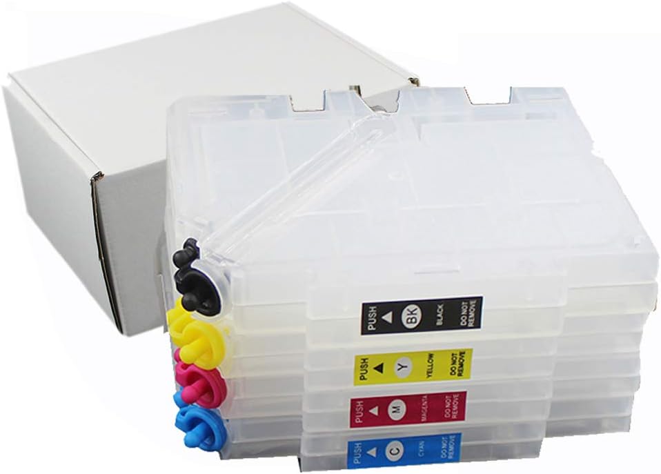 4 x Empty Refillable Ink Cartridges with Single Chip Compatible with Virtuoso Sawgrass SG500 SG1000 Printers