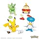 MEGA POKÉMON Paldea-Region - Pikachu und die ersten Partner-Pokémon Felori, Krokel und Kwaks, Zusammenbaubares und bewegliches Set mit 4 Figuren und 1 Pokéball zum Ausstellen, HPX92