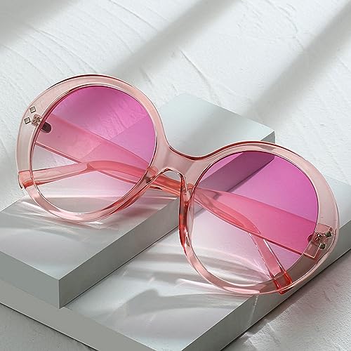 laureles Oversized Round Sunglasses for Women Men Fashion Oval Colorful Sun Glasses Gradient Punk Sunshade Goggle4