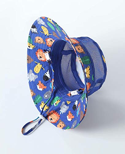 Image of Home Prefer UPF50+ Wide Brim Sun Hat Boys Girls Sun Protection Hat Zoo Beach Swim Safari Bucket Hat for Baby Toddler Kid