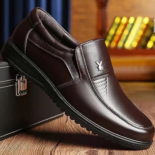 ADMLZQQ Men's Dress Oxfords Shoes Slip-On for Mens Business Formal Wedding Comfortable Shoes2