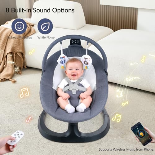 Image of VaVaSoo Baby Swing Up to 26lbs, Baby Swings for Infants