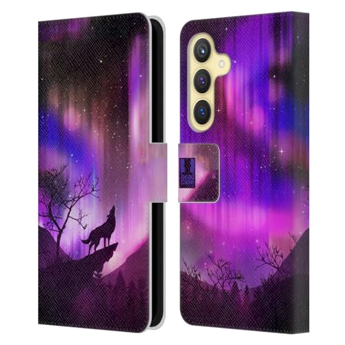 Carcasa Samsung S24 5G cuero tipo libro funda protectora morada