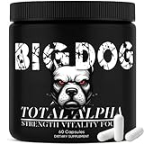 Big Dog 3-in-1 Total Alpha Blend for Men, Non-GMO - Natural Energy & Endurance Support, 60 Count (1)
