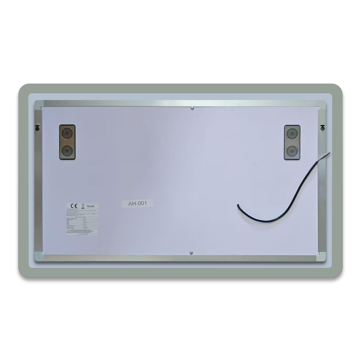 AICA Miroir Salle de Bain 120 x 70cm, Bluetooth + 3 Couleurs + dimmable + grossissant + Horloge + Anti-buée + mémoire, Miroir Lumineux
