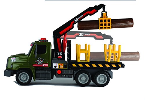 Dickie Toys 12\" Air Pump Action Logging Truck Vehicle